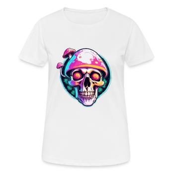Champignon / Champignon / Prairie / Forêt / Goa / Psy - T-shirt respirant Femme - blanc - Devant - AI Model Female 172 dark (172cm)