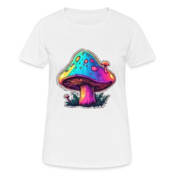 Mushroom / Mushroom / Meadow / Forest / Goa / Psy - Women's Breathable T-Shirt - white - Front - AI Model Female 172 dark (172cm)