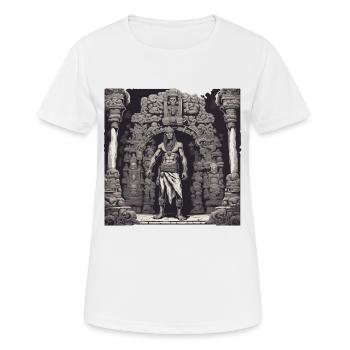 Maya / Haute Culture / Pérou / Calendrier Maya / Motif - T-shirt respirant Femme - blanc - Devant - AI Model Female 172 dark (172cm)