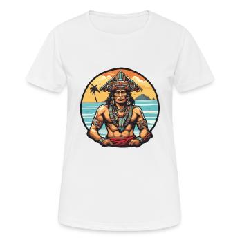 Maya / Haute Culture / Pérou / Calendrier Maya / Motif - T-shirt respirant Femme - blanc - Devant - AI Model Female 172 dark (172cm)
