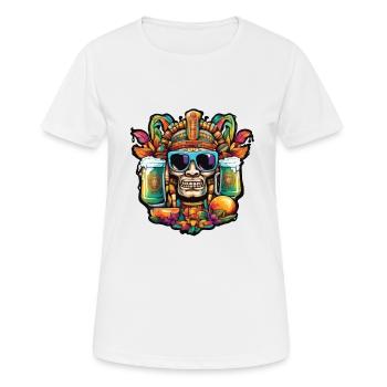 Maya / Haute Culture / Pérou / Calendrier Maya / Motif - T-shirt respirant Femme - blanc - Devant - AI Model Female 172 dark (172cm)