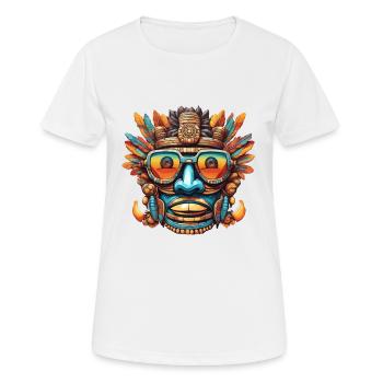Maya / Haute Culture / Pérou / Calendrier Maya / Motif - T-shirt respirant Femme - blanc - Devant - AI Model Female 172 dark (172cm)