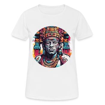 Maya / Haute Culture / Pérou / Calendrier Maya / Motif - T-shirt respirant Femme - blanc - Devant - AI Model Female 172 dark (172cm)