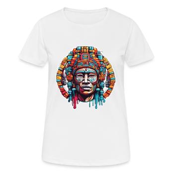 Maya / Haute Culture / Pérou / Calendrier Maya / Motif - T-shirt respirant Femme - blanc - Devant - AI Model Female 172 dark (172cm)