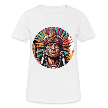 Maya / Haute Culture / Pérou / Calendrier Maya / Motif - T-shirt respirant Femme - blanc - Devant - AI Model Female 172 dark (172cm)