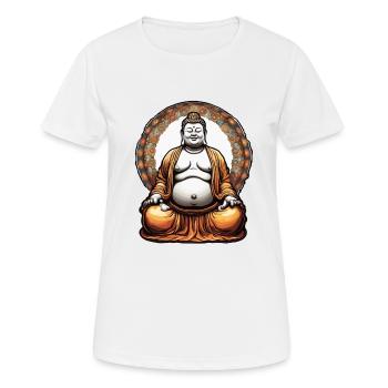 Buddha / Buddhismus / Glaube / Religion / Mantra - Frauen T-Shirt atmungsaktiv - Weiß - Vorne - AI Model Female 172 dark (172cm)