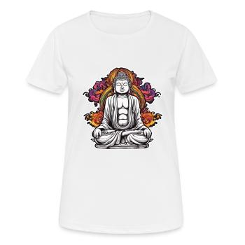 Buddha / Buddhismus / Glaube / Religion / Mantra - Frauen T-Shirt atmungsaktiv - Weiß - Vorne - AI Model Female 172 dark (172cm)