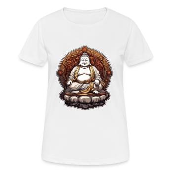 Buddha / Buddhism / Faith / Religion / Mantra - Women's Breathable T-Shirt - white - Front - AI Model Female 172 dark (172cm)
