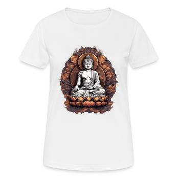 Buddha / Buddhism / Faith / Religion / Mantra - Women's Breathable T-Shirt - white - Front - AI Model Female 172 dark (172cm)