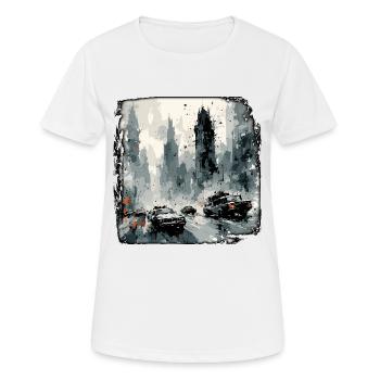 Apocalypse / Apocalypse / Destruction / Anarchie - T-shirt respirant Femme - blanc - Devant - AI Model Female 172 dark (172cm)
