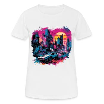 Apocalypse / Apocalypse / Destruction / Anarchie - T-shirt respirant Femme - blanc - Devant - AI Model Female 172 dark (172cm)