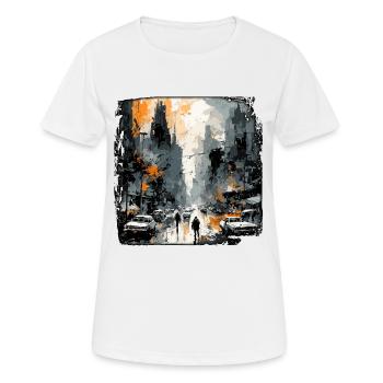 Apocalypse / Apocalypse / Destruction / Anarchie - T-shirt respirant Femme - blanc - Devant - AI Model Female 172 dark (172cm)