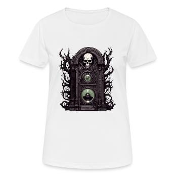 Radio / Analog / Music / Frequency / Speakers - Women's Breathable T-Shirt - white - Front - AI Model Female 172 dark (172cm)