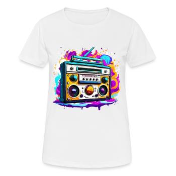 Radio / Analog / Music / Frequency / Speakers - Women's Breathable T-Shirt - white - Front - AI Model Female 172 dark (172cm)