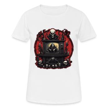 TV / Television / Analogue / Tube TV / Retro - Women's Breathable T-Shirt - white - Front - AI Model Female 172 dark (172cm)