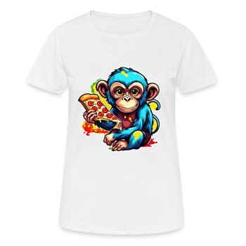 Pizza / Fast Food / Italian / Margherita - Women's Breathable T-Shirt - white - Front - AI Model Female 172 dark (172cm)