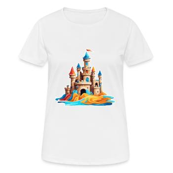 Sandcastle / Building / Playing / Castle / Holiday - Women's Breathable T-Shirt - white - Front - AI Model Female 172 dark (172cm)