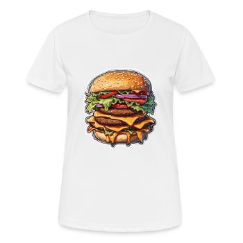 Burgers / Fast Food / Food / Buns / Beef - Women's Breathable T-Shirt - white - Front - AI Model Female 172 dark (172cm)