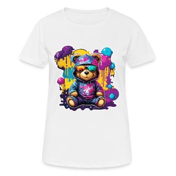 Teddybär / Kuscheltier / Stofftier / Geschenkidee - Frauen T-Shirt atmungsaktiv - Weiß - Vorne - AI Model Female 172 dark (172cm)