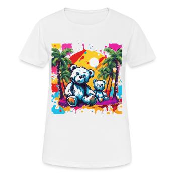 Teddybär / Kuscheltier / Stofftier / Geschenkidee - Frauen T-Shirt atmungsaktiv - Weiß - Vorne - AI Model Female 172 dark (172cm)