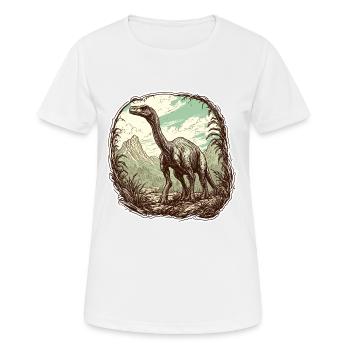 Dinosaurier / Tier / Urzeit / Reptil / Jungs - Frauen T-Shirt atmungsaktiv - Weiß - Vorne - AI Model Female 172 dark (172cm)