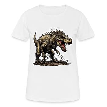 Dinosaure / Animal / Préhistorique / Reptile / Garçons - T-shirt respirant Femme - blanc - Devant - AI Model Female 172 dark (172cm)