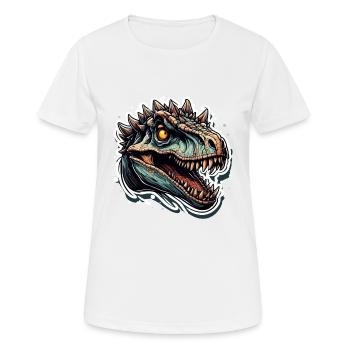 Dinosaurier / Tier / Urzeit / Reptil / Jungs - Frauen T-Shirt atmungsaktiv - Weiß - Vorne - AI Model Female 172 dark (172cm)