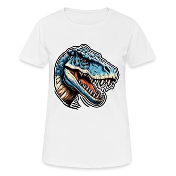Dinosaurier / Tier / Urzeit / Reptil / Jungs - Frauen T-Shirt atmungsaktiv - Weiß - Vorne - AI Model Female 172 dark (172cm)
