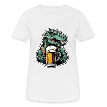 Dinosaurier / Tier / Urzeit / Reptil / Jungs - Frauen T-Shirt atmungsaktiv - Weiß - Vorne - AI Model Female 172 dark (172cm)