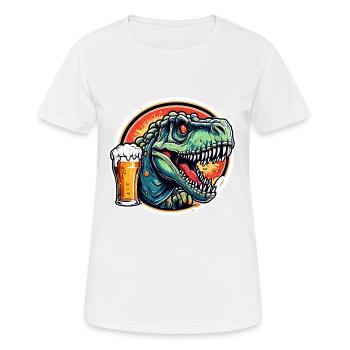 Dinosaurier / Tier / Urzeit / Reptil / Jungs - Frauen T-Shirt atmungsaktiv - Weiß - Vorne - AI Model Female 172 dark (172cm)