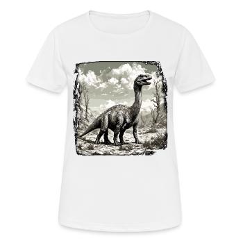 Dinosaurier / Tier / Urzeit / Reptil / Jungs - Frauen T-Shirt atmungsaktiv - Weiß - Vorne - AI Model Female 172 dark (172cm)