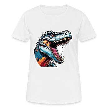 Dinosaurier / Tier / Urzeit / Reptil / Jungs - Frauen T-Shirt atmungsaktiv - Weiß - Vorne - AI Model Female 172 dark (172cm)