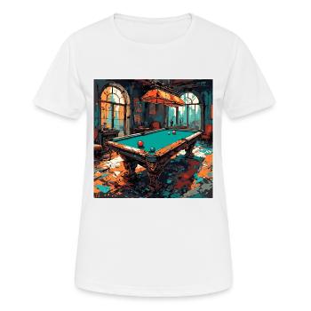 Billardtisch / Billiardkugel / 8 Ball / Pool / Kö - Frauen T-Shirt atmungsaktiv - Weiß - Vorne - AI Model Female 172 dark (172cm)