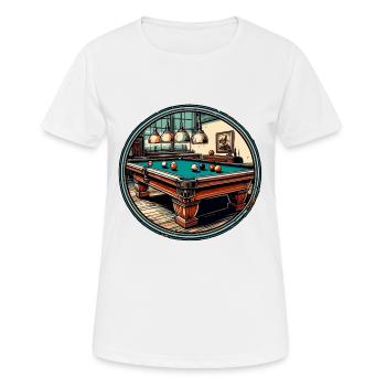 Billardtisch / Billiardkugel / 8 Ball / Pool / Kö - Frauen T-Shirt atmungsaktiv - Weiß - Vorne - AI Model Female 172 dark (172cm)