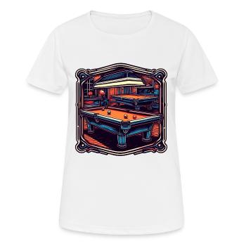 Billardtisch / Billiardkugel / 8 Ball / Pool / Kö - Frauen T-Shirt atmungsaktiv - Weiß - Vorne - AI Model Female 172 dark (172cm)