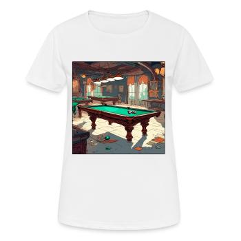 Billardtisch / Billiardkugel / 8 Ball / Pool / Kö - Frauen T-Shirt atmungsaktiv - Weiß - Vorne - AI Model Female 172 dark (172cm)