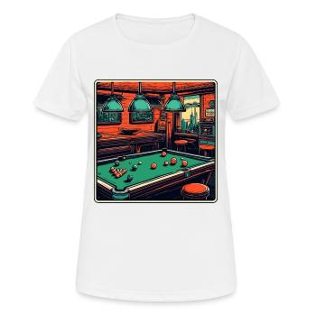 Billardtisch / Billiardkugel / 8 Ball / Pool / Kö - Frauen T-Shirt atmungsaktiv - Weiß - Vorne - AI Model Female 172 dark (172cm)