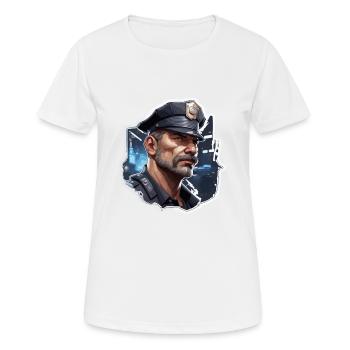 Police / Operations / Profession / Job / Emergency Forces - Women's Breathable T-Shirt - white - Front - AI Model Female 172 dark (172cm)