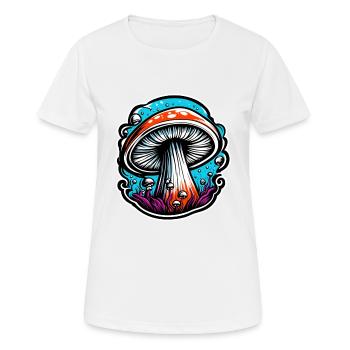 Mushroom / Mushroom / Meadow / Forest / Goa / Psy - Women's Breathable T-Shirt - white - Front - AI Model Female 172 dark (172cm)