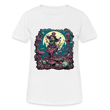 Psychédélique / Hallucination / Magie / Magicien - T-shirt respirant Femme - blanc - Devant - AI Model Female 172 dark (172cm)