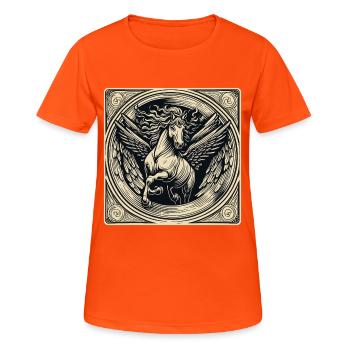 Pegasus / Wings /Greek / Fantasy - Women's Breathable T-Shirt - neon orange - Front - AI Model Female 172 dark (172cm)