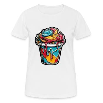 Eiscreme / Sorbet / Gelato / Sommer / Sonne - Frauen T-Shirt atmungsaktiv - Weiß - Vorne - AI Model Female 172 dark (172cm)