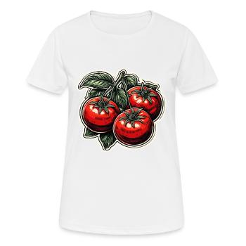 Lebensmittel / Gemüse / Markt / Vitamine / Design - Frauen T-Shirt atmungsaktiv - Weiß - Vorne - AI Model Female 172 dark (172cm)