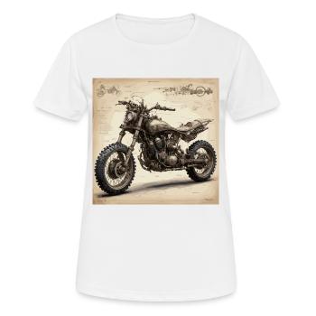 Plan / Sépia / Vintage / Rétro / Croix - T-shirt respirant Femme - blanc - Devant - AI Model Female 172 dark (172cm)