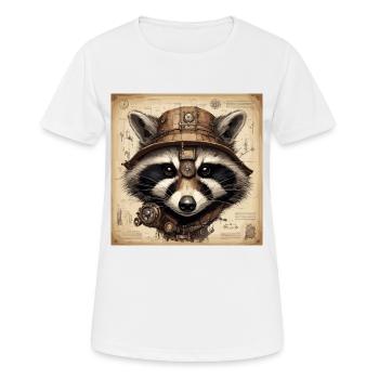 Plan / Sépia / Vintage / Rétro / raton laveur - T-shirt respirant Femme - blanc - Devant - AI Model Female 172 dark (172cm)