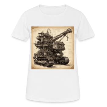 Plan / Sépia / Vintage / Rétro / Pelle - T-shirt respirant Femme - blanc - Devant - AI Model Female 172 dark (172cm)
