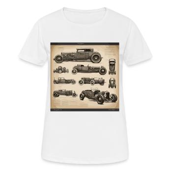 Plan / Sépia / Vintage / Rétro / Old Timer - T-shirt respirant Femme - blanc - Devant - AI Model Female 172 dark (172cm)