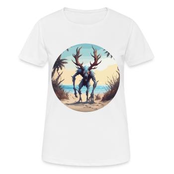 Wendigo / böser Geist / Besitzergreifend / Horror - Frauen T-Shirt atmungsaktiv - Weiß - Vorne - AI Model Female 172 dark (172cm)