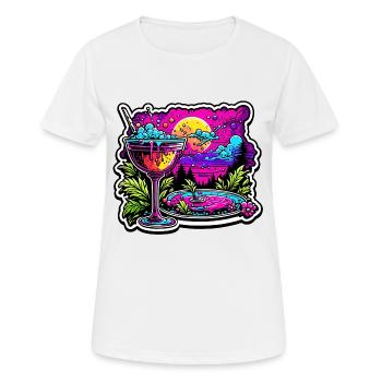 Abstract / Cocktail / Sunset / Food / - Women's Breathable T-Shirt - white - Front - AI Model Female 172 dark (172cm)
