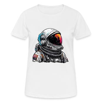 Astronaute / Espace / Vaisseau spatial / Vaisseau spatial / Lune - T-shirt respirant Femme - blanc - Devant - AI Model Female 172 dark (172cm)